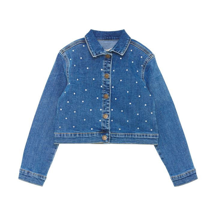 Creamie Girls Denim Jacket With Rhinestones   823166-7770