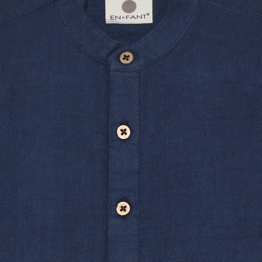 Enfant Baby Boy Long Sleeve Muslin Shirt   215397-7649