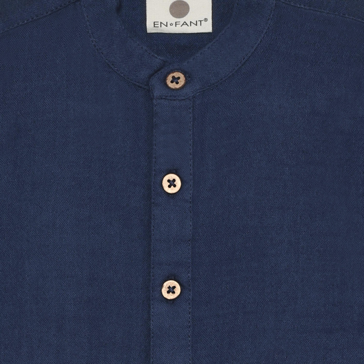 Enfant Baby Boy Long Sleeve Muslin Shirt   215397-7649