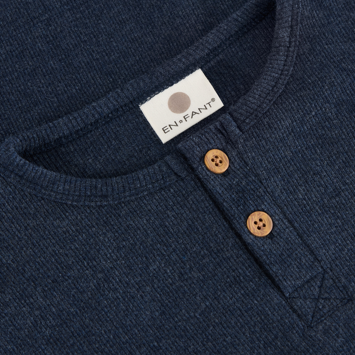 Enfant Boys Long Sleeve Henley Style Tee   230645-7021