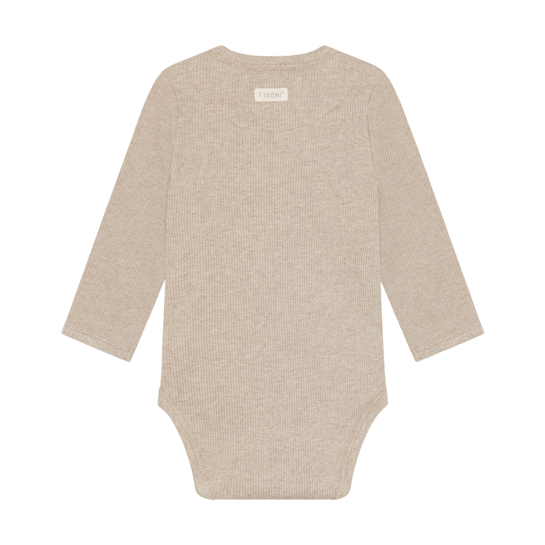 Fixoni Baby Melange Rib Long Sleeve Bodysuit   423100-1301