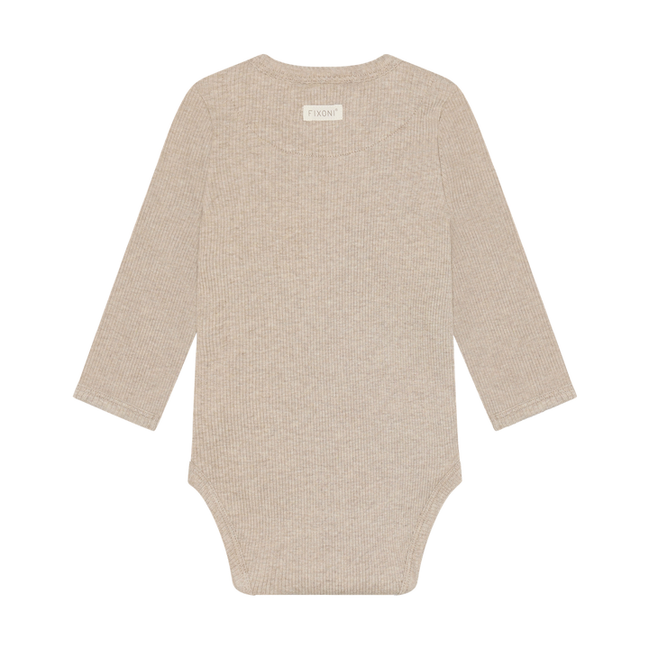 Fixoni Baby Melange Rib Long Sleeve Bodysuit   423100-1301
