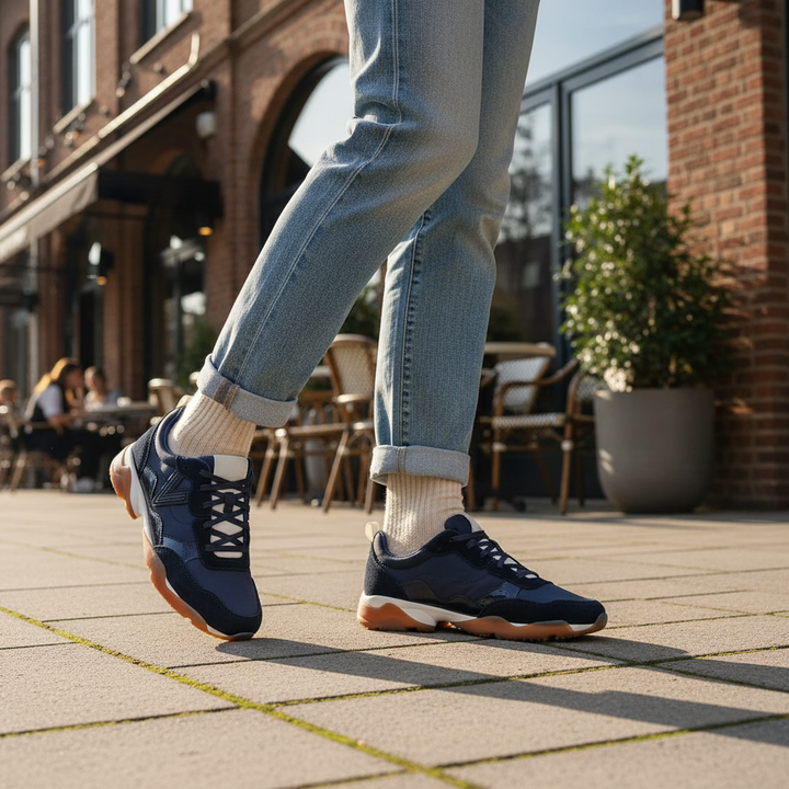 Vionic Walk Slim Glide Sneaker  -  Navy Blazer Suede