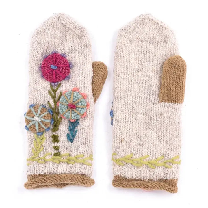 Lost Horizons Maya Mittens  -  Light Natural