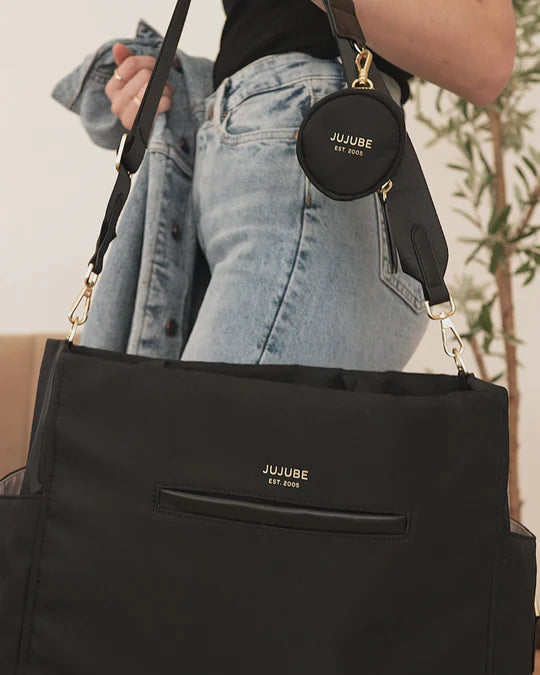 JuJuBe Utility-Strap Tote Diaper Bag  -  Black