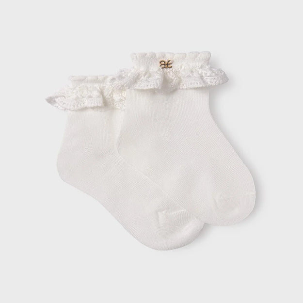 Abel & Lula Girls Fancy Socks  5406-89  Crudo