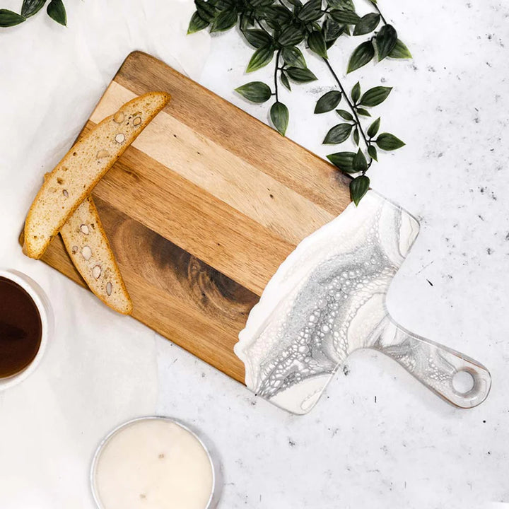 Lynn & Liana Medium Acacia Cheese Board Marble ABC-816-MAR