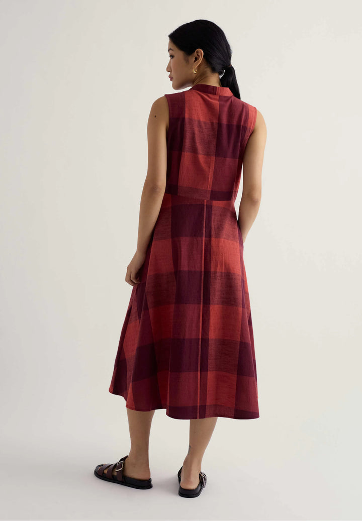 Seasalt Sleeveless Carved Wood Dress  -  Lavandin Umber