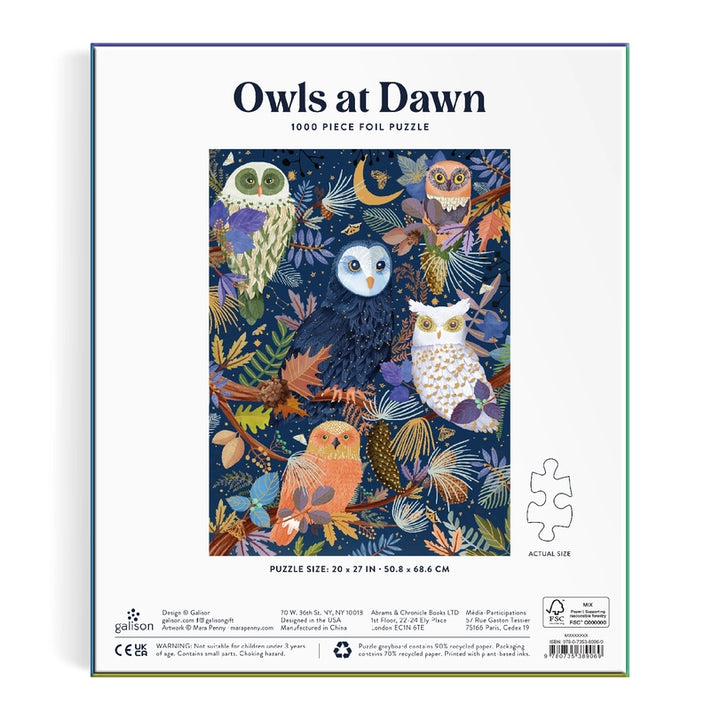Galison Owls at Dawn 1000 Piece Puzzle