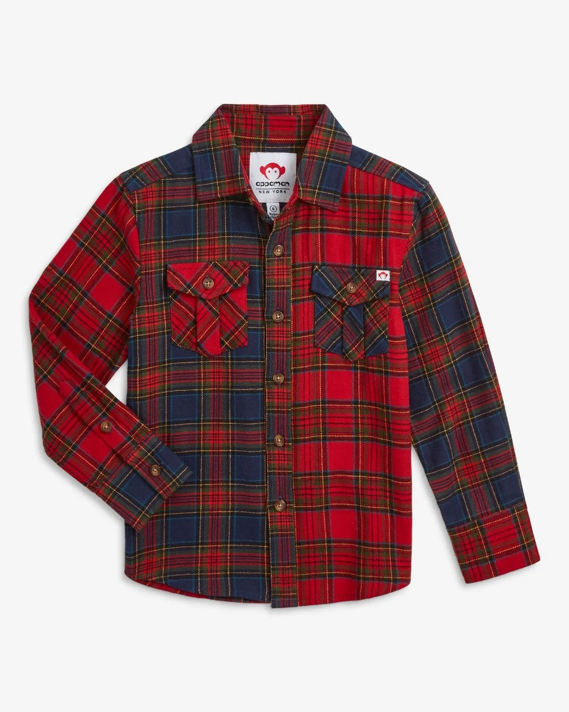Appaman Boys Flannel Shirt   G9FL2   Holiday Plaid