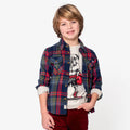Appaman Boys Flannel Shirt  E9FL2  Navy Cranberry Plaid**