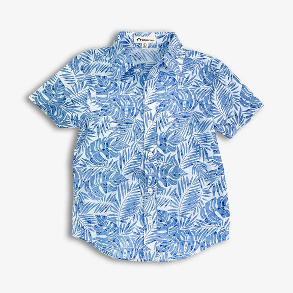 Appaman Boys Day Party Shirt  D9DPS-BUP  Blue Palms
