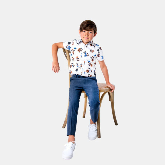 Appaman Boys Stretchy Suit Pant  B8SSUP1-CWB  Crown Blue