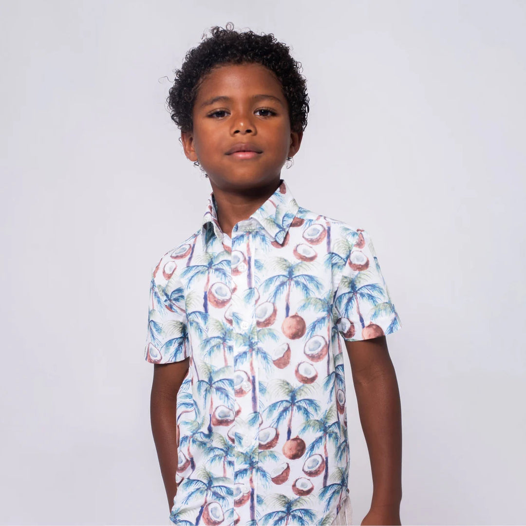 Appaman Boys Day Party Shirt   F9DPS-CNP   Coconut Palms