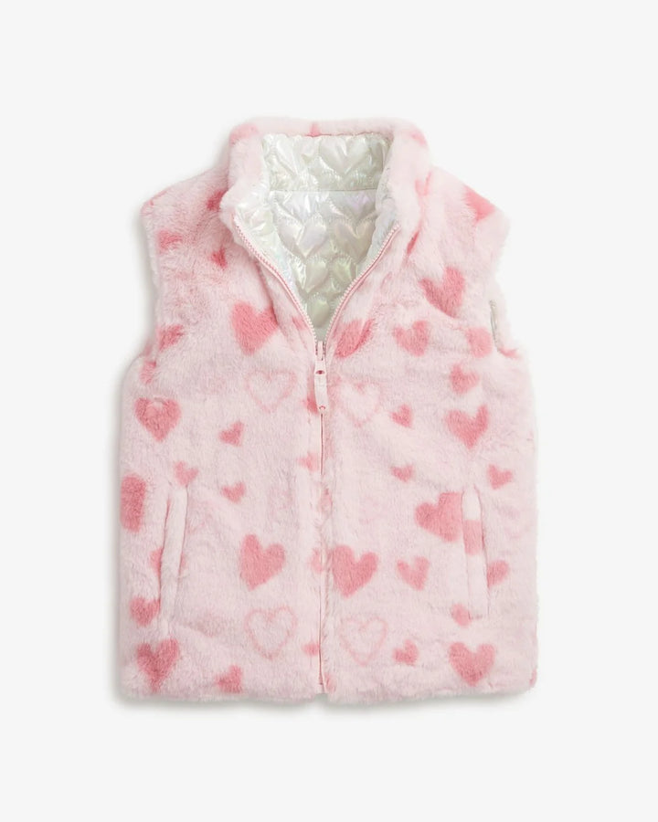 Appaman Girls Reversible Vest   G5GRV-HC   Heart Cloud