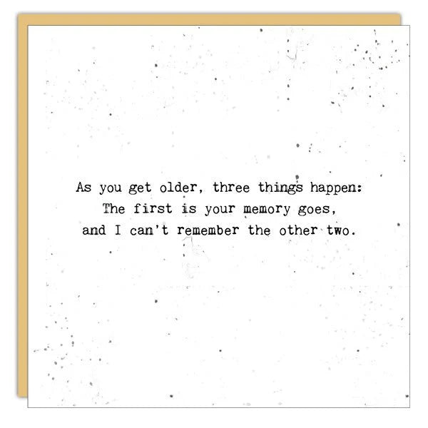 Cedar Mountain Studios Birthday Card - As You Get Older