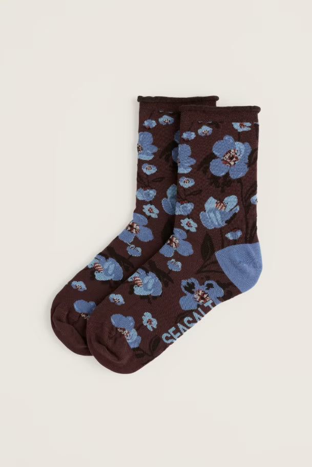 Seasalt Bamboo Arty Socks  39037  Hellebore Toffee