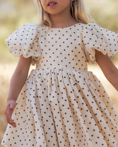 Noralee Girls Sofia Dress   NL090PRNC   Black Daisy