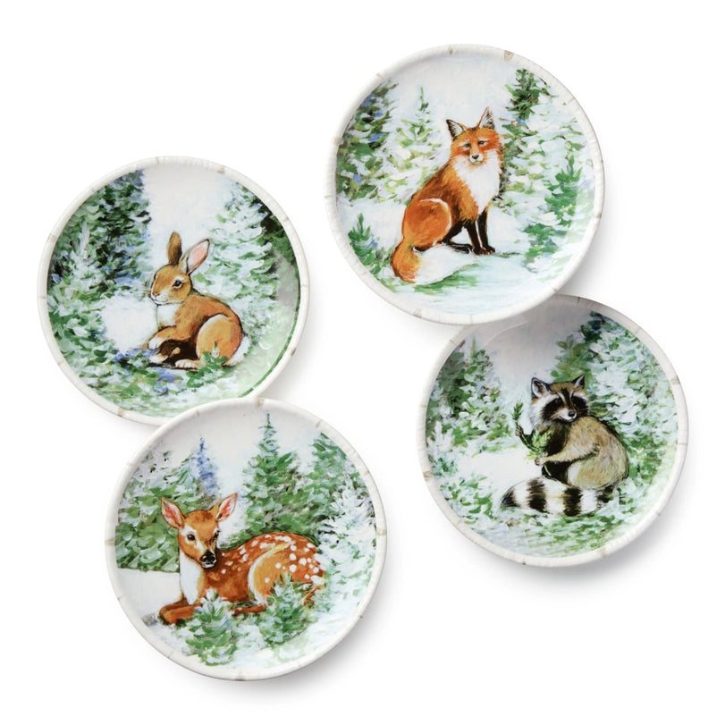 Certified International Winter Cabin Canape Plate 44843