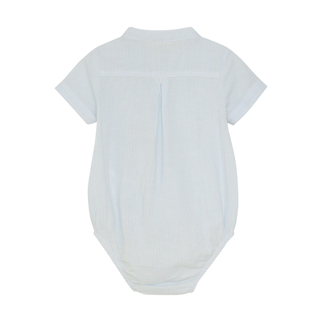 Minymo Baby Boy Linen Short Sleeve Bodysuit   113945-7112