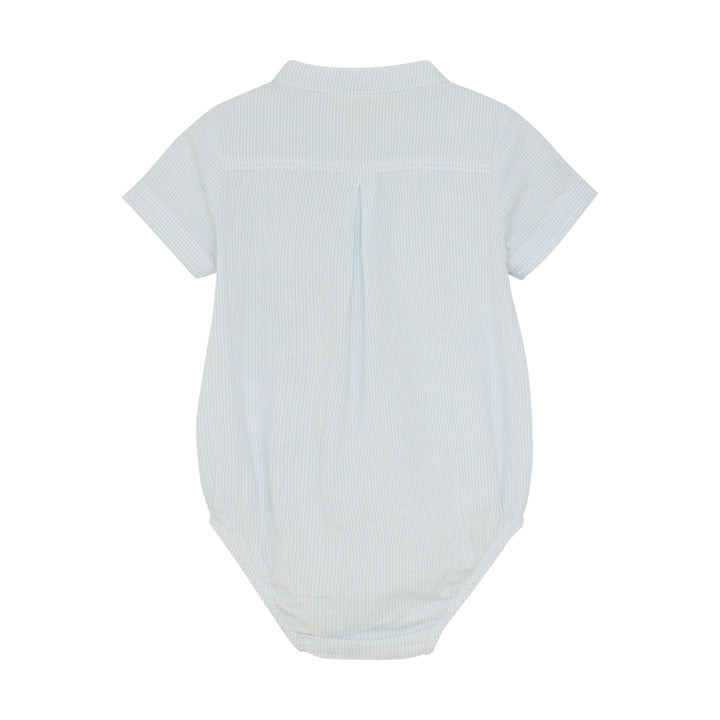 Minymo Baby Boy Linen Short Sleeve Bodysuit   113945-7112