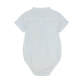 Minymo Baby Boy Linen Short Sleeve Bodysuit   113945-7112