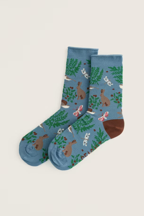 Seasalt Bamboo Arty Socks  39021  Forest Ditsy Mix