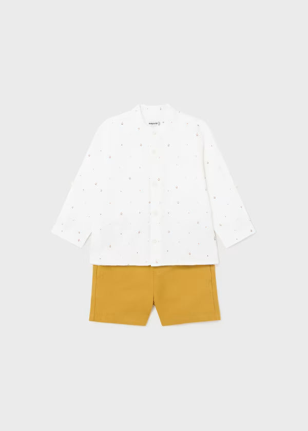 Mayoral Baby Boy Short Set  1246-19  Ocre