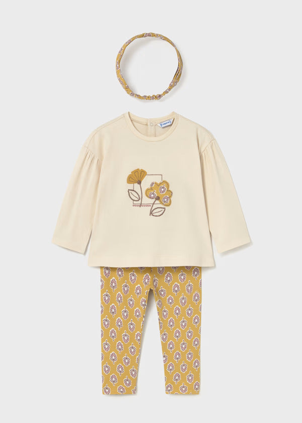 Mayoral Baby Girl 3 Pce. Legging Set   2744-11   Miel