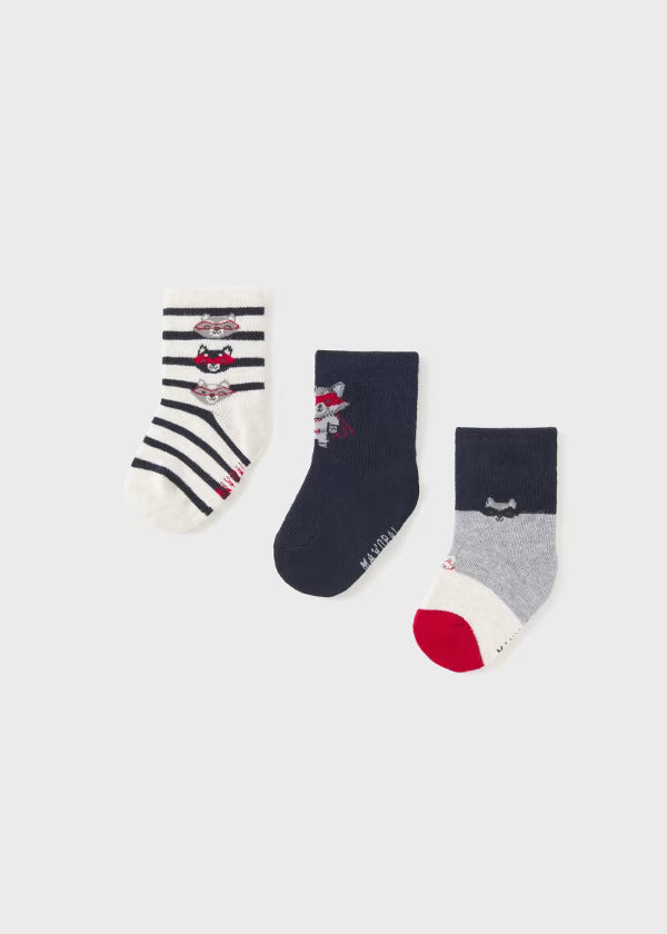 Mayoral Baby Boy Sock Set of Three  10523-91  Marino *
