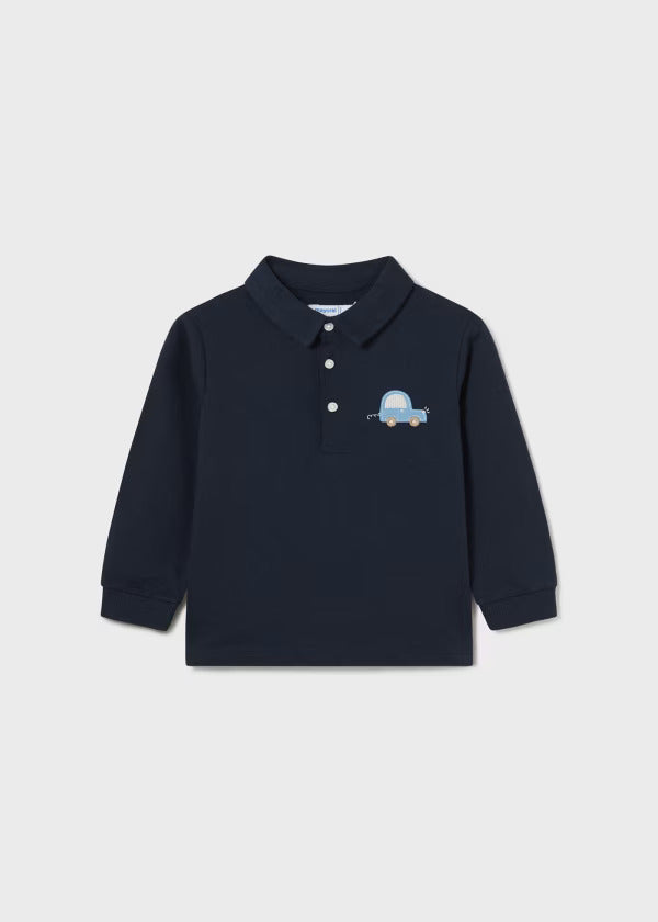 Mayoral Baby Boy Long Sleeve Polo  2184-52  Marino **