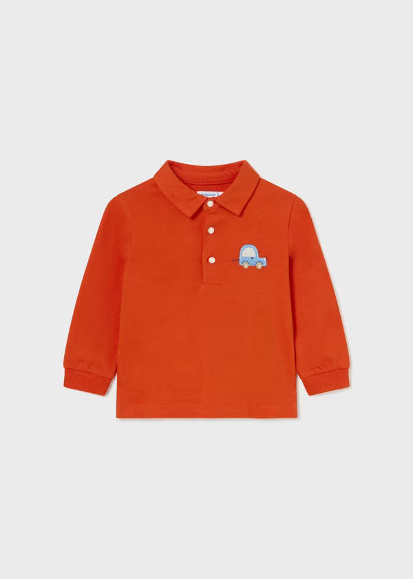 Mayoral Baby Boy Long Sleeve Polo   2184-50   Naranja **