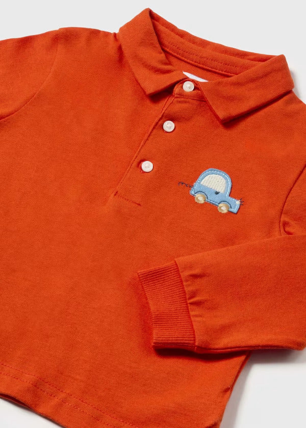 Mayoral Baby Boy Long Sleeve Polo   2184-50   Naranja **