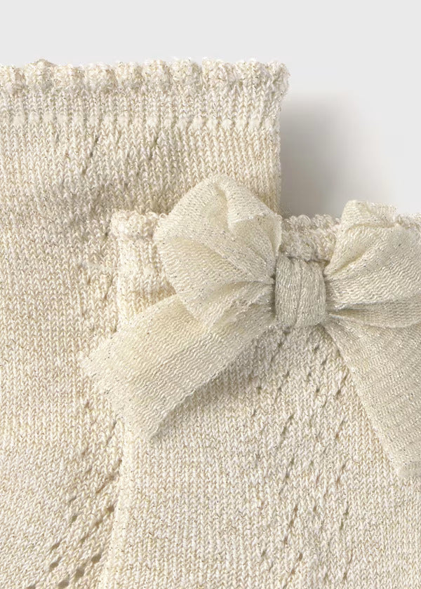 Mayoral Baby Girl Fancy Sock   10871-78   Champagne