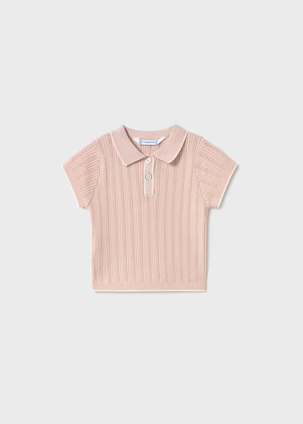 Mayoral Baby Girl Knit Polo   1104-27   Peonia