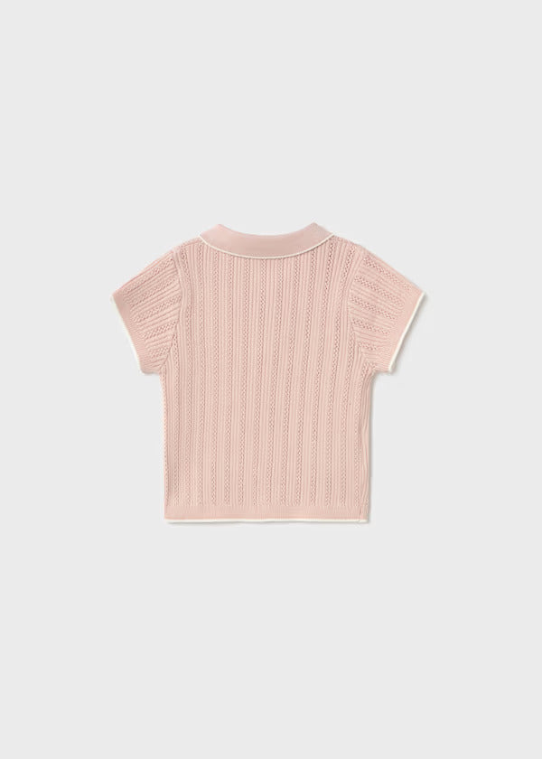 Mayoral Baby Girl Knit Polo   1104-27   Peonia