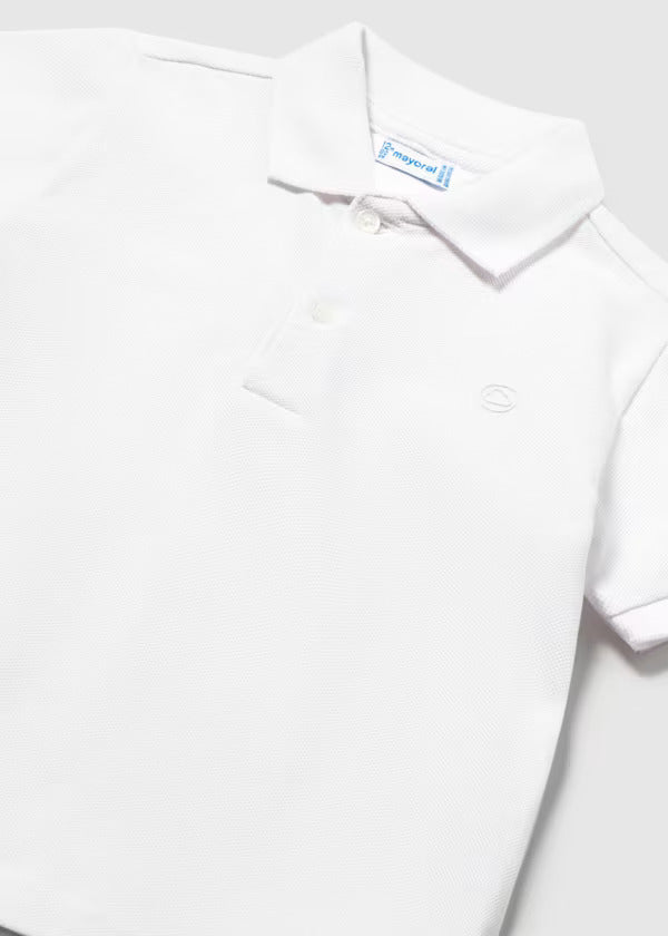 Mayoral Baby Boy Short Sleeve Polo   102-87   Blanco