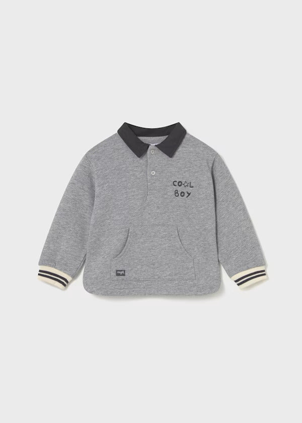 Mayoral Baby Boy Fleece Pullover   2415-79    Ceniza