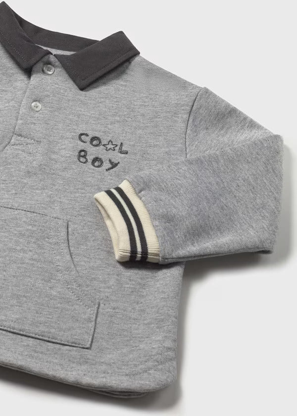 Mayoral Baby Boy Fleece Pullover   2415-79    Ceniza