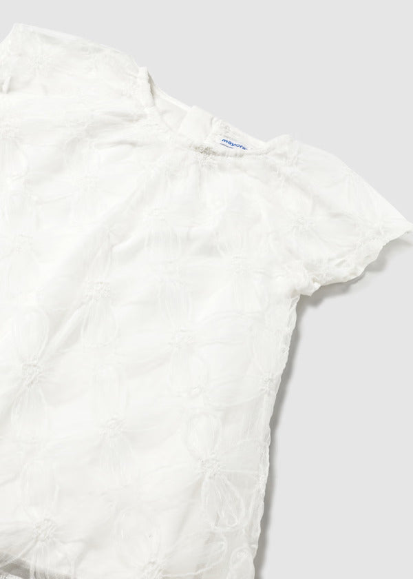 Mayoral Baby Girl Embroidered Dress   1982-27   Crudo