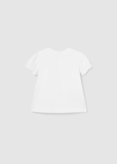 Mayoral Baby Girl Short Sleeve Tee  1006-44  Blanco