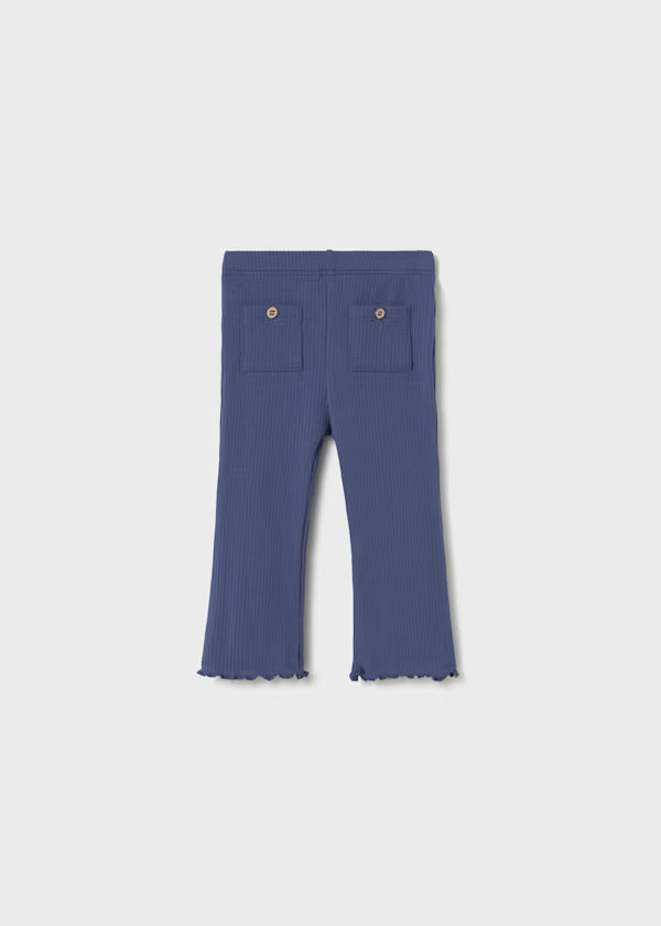 Mayoral Baby Girl Ribbed Flare Leggings   1744-19   Porcelana