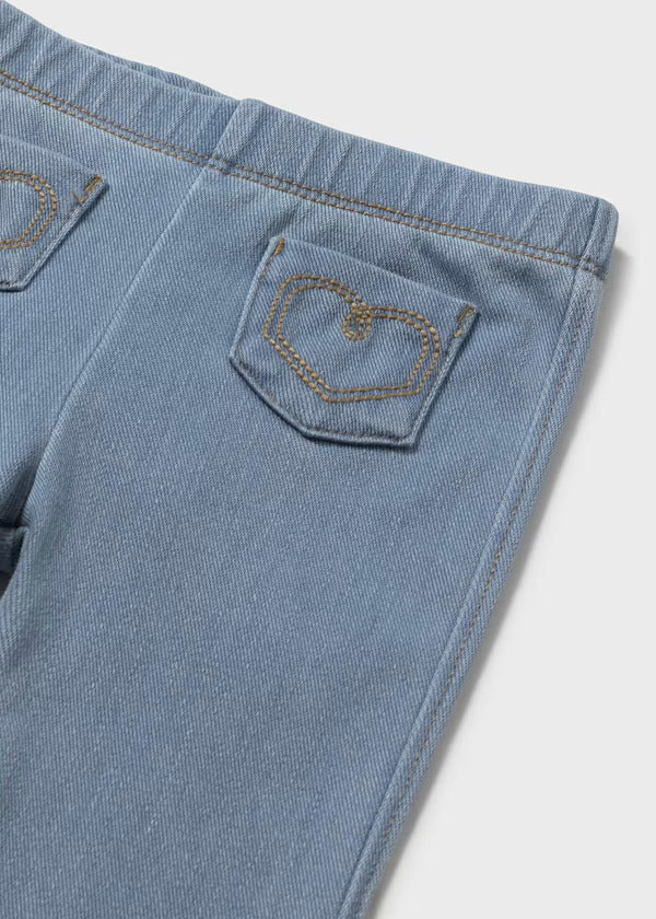 Mayoral Baby Girl Flare Knit Denim Legging  1731-77   Claro