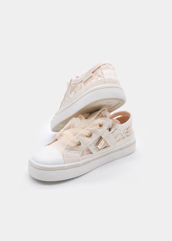 Mayoral Baby Girl Lace Sneakers   41725-11   Crudo