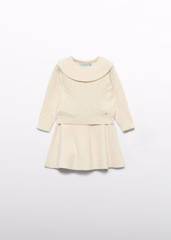 Abel & Lula Baby Girl Knit 2Pce. Skirt Set   5514-1   Almendra