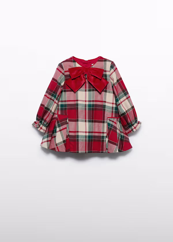 Abel & Lula Baby Girl Plaid Dress   5509-2   Rojo