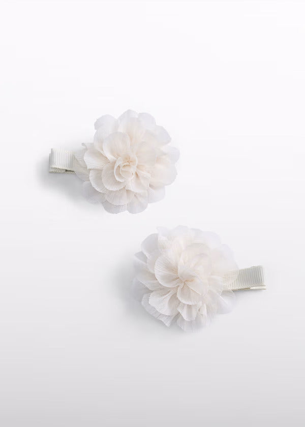 Abel & Lula Girls Chiffon Hairclip Set of 2   5967-29   Crudo