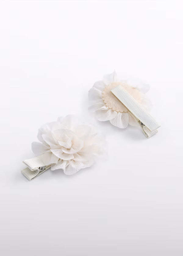 Abel & Lula Girls Chiffon Hairclip Set of 2   5967-29   Crudo