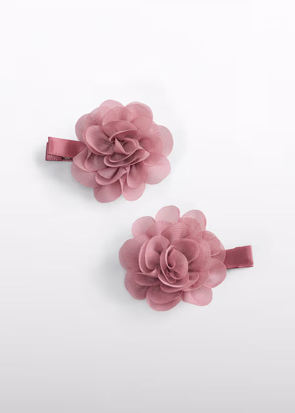Abel & Lula Girls Chiffon Hairclip Set of 2   5967-31   Rosa
