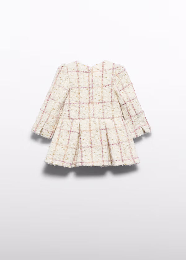 Abel & Lula Baby Girl Tweed Dress   5515-9   Marfil